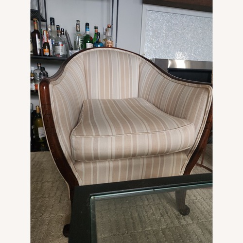 Used Natural Fabric Accent Chair for sale on AptDeco