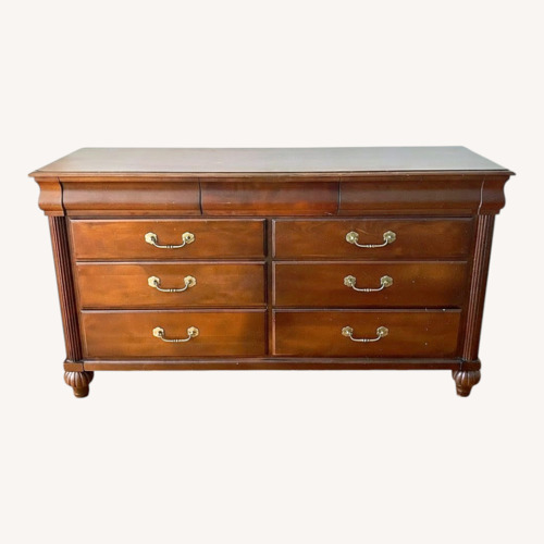 Used Ethan Allen Dark Brown Wood Dresser for sale on AptDeco