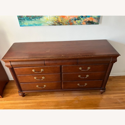 Used Ethan Allen Dark Brown Wood Dresser for sale on AptDeco