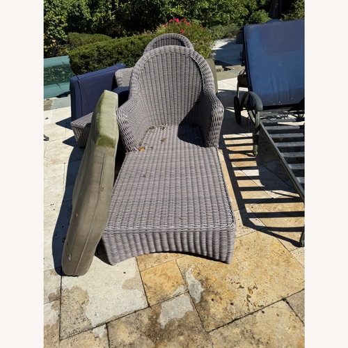 Used Dark Gray Wicker Patio Furniture for sale on AptDeco