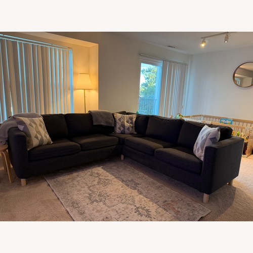 Used IKEA PÄRUP Dark Gray L-Shaped Sectional Sofa - 5+ Seater for sale on AptDeco