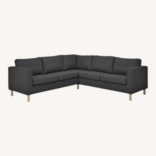 Used IKEA PÄRUP Dark Gray L-Shaped Sectional Sofa - 5+ Seater for sale on AptDeco