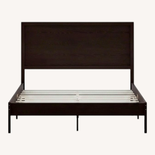 Used Bed Bath & Beyond Dark Brown Wood Queen Bed for sale on AptDeco