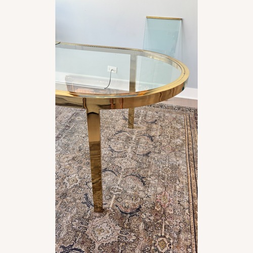 Used Vintage/Antique Oval Glass Dining Table for sale on AptDeco