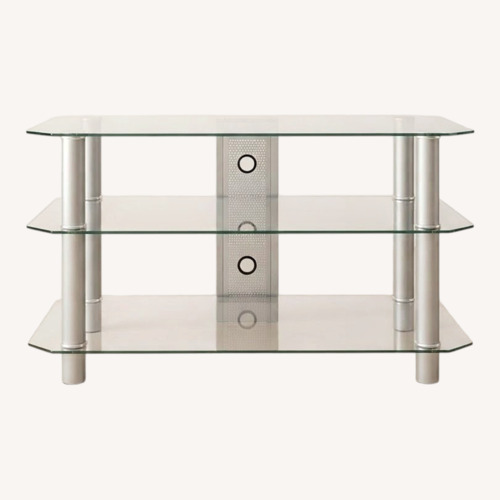 Used 3-Tiered Glass Media Console for sale on AptDeco