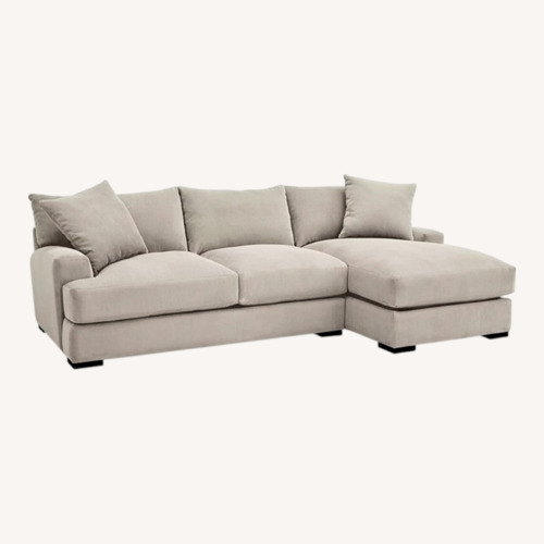 Used Macy's Rhyder Light Brown Fabric 2 Piece Sectional for sale on AptDeco