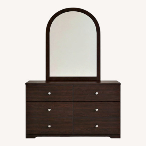 Used Dark Brown Dresser with Mirror for sale on AptDeco