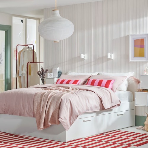 Used IKEA BRIMNES Full Bed Frame With Storage for sale on AptDeco
