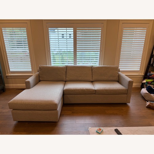 Used Crate & Barrel Barrett II Chaise Lounge Sectional Sofa for sale on AptDeco