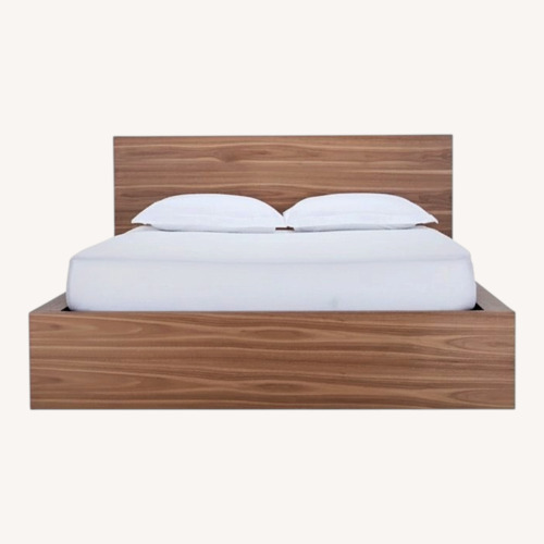 Used EQ3 Light Brown Wood Queen Bed for sale on AptDeco