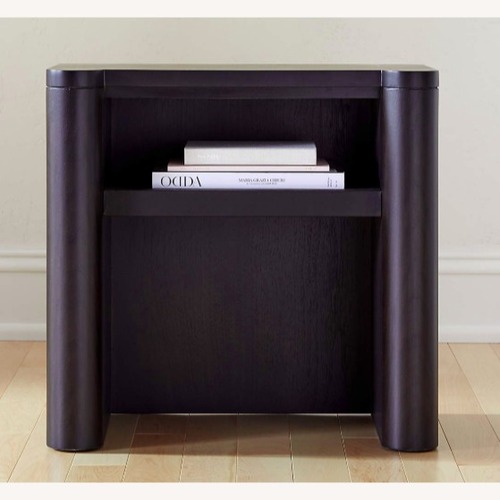Used CB2 Port Blackened Wood Nightstand by Kara Mann for sale on AptDeco