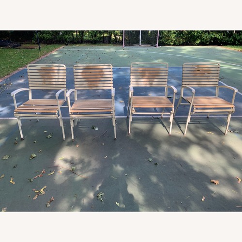Used Mid-Century Modern Alum Patio Chairs - Set of 4 for sale on AptDeco