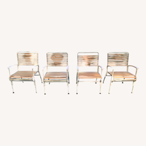 Used Mid-Century Modern Alum Patio Chairs - Set of 4 for sale on AptDeco