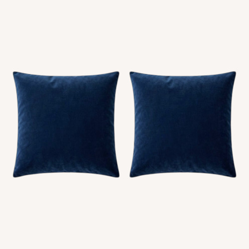 Used Jonathan Adler Navy Velvet Pillows - Set of 2 for sale on AptDeco