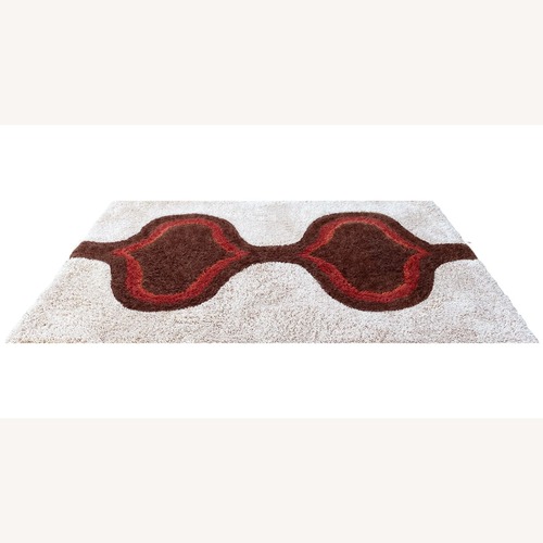 Used 5 X 7 Mid Century Modern Rya Style Shag Area Rug for sale on AptDeco