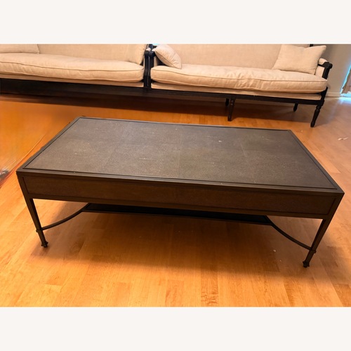 Used Restoration Hardware Dark Brown Coffee Table for sale on AptDeco