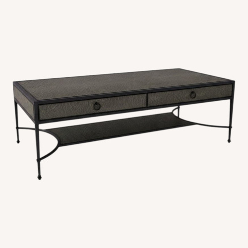 Used Restoration Hardware Dark Brown Coffee Table for sale on AptDeco