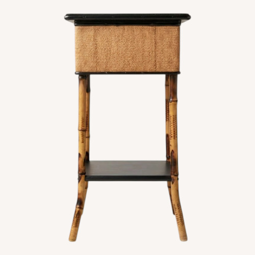 Used Vintage Tiger Tortoise Bamboo Pedestal Table for sale on AptDeco