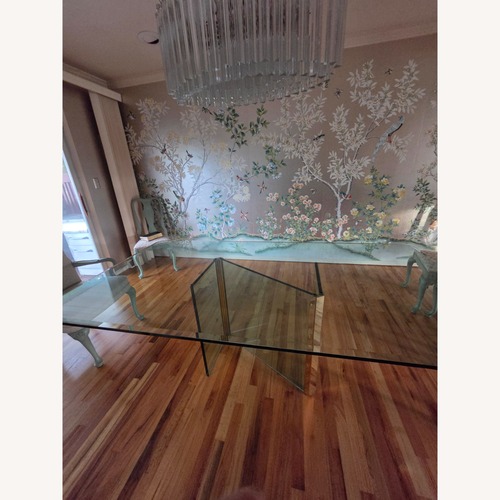Used Leon Rosen  Collection Glass & Brass Dining Table for sale on AptDeco