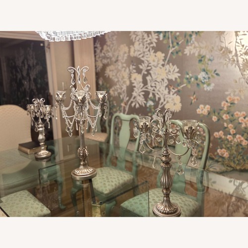 Used Leon Rosen  Collection Glass & Brass Dining Table for sale on AptDeco