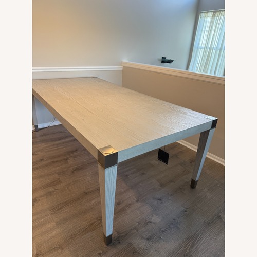 Used Bernhardt Domaine Light Gray Wood Dining Table for sale on AptDeco