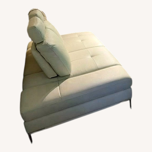 Used Modani White Leather 2 Piece Sectional for sale on AptDeco