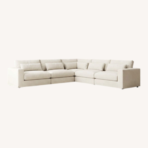 Used Restoration Hardware Lugano 5-Piece Sectional – Sand, Down-Feather for sale on AptDeco