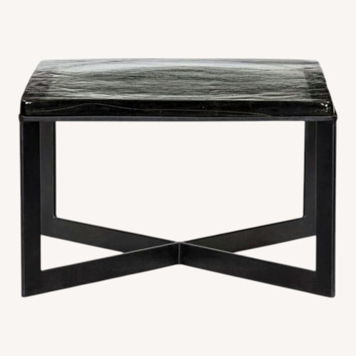 Used Four Hands Black Lennie Glass Coffee Table for sale on AptDeco