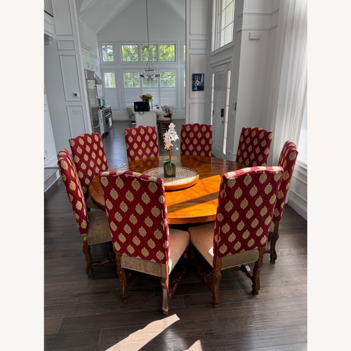 Used Theodore Alexander Dark Brown Table W 8 Chairs for sale on AptDeco