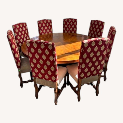 Used Theodore Alexander Dark Brown Table W 8 Chairs for sale on AptDeco