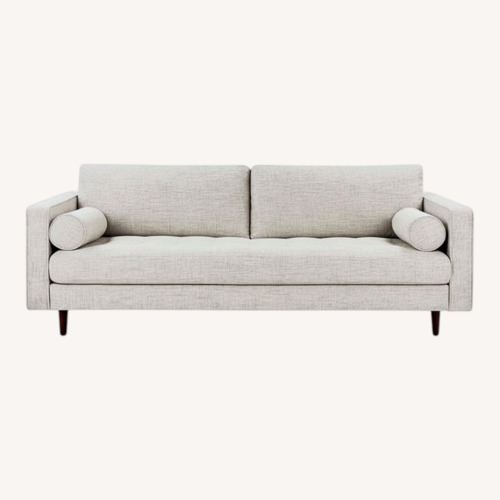 Used Article Sven 88" Tufted Sofa - Stone Gray for sale on AptDeco