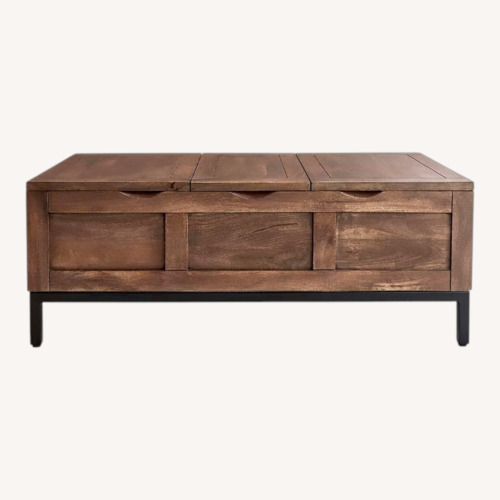 Used Crate & Barrel Tucker Grey Rectangular Trunk for sale on AptDeco