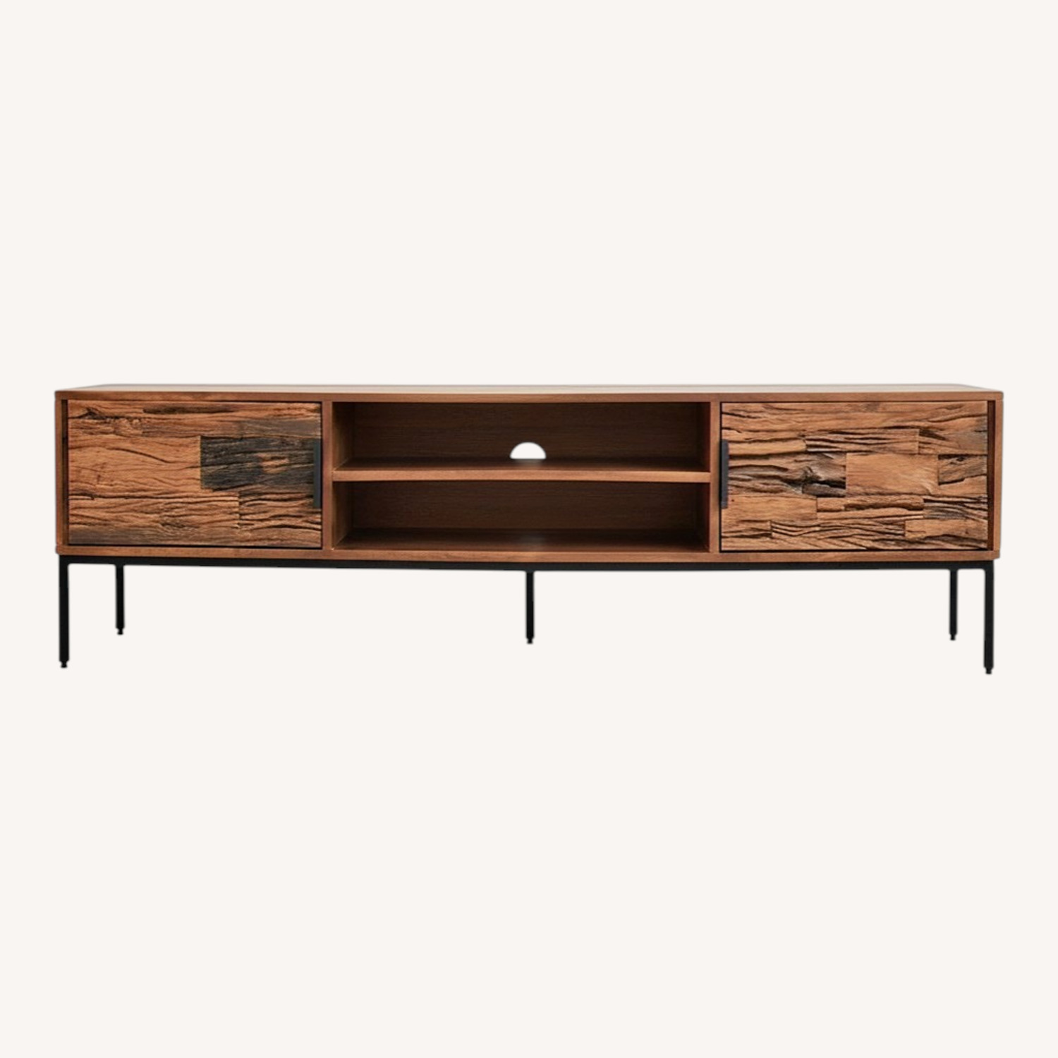 Natural Wood Media Storage - image-0