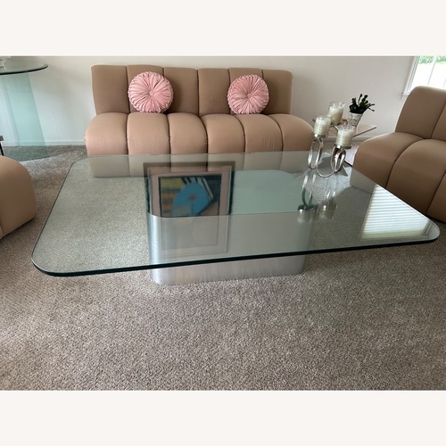 Used Transparent Glass Coffee Table for sale on AptDeco