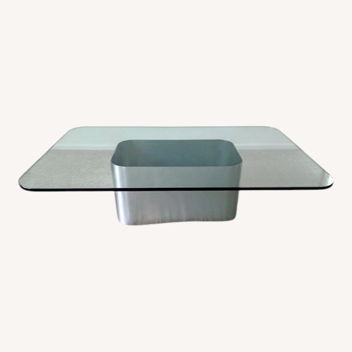 Used Transparent Glass Coffee Table for sale on AptDeco