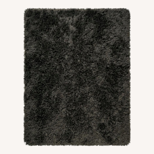 Used Black Flokati Wool Area Rug 6.6' x 9.8'8 for sale on AptDeco