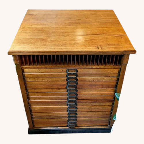 Used Antique Arts & Crafts Printer's Cabinet c. 1900 for sale on AptDeco