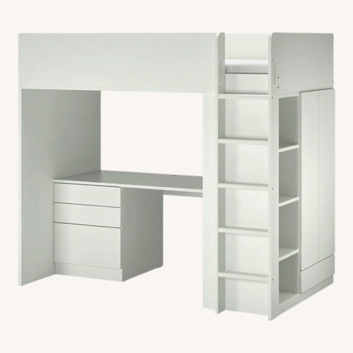 Used IKEA SMÅSTAD Loft Bed with Desk and Storage for sale on AptDeco