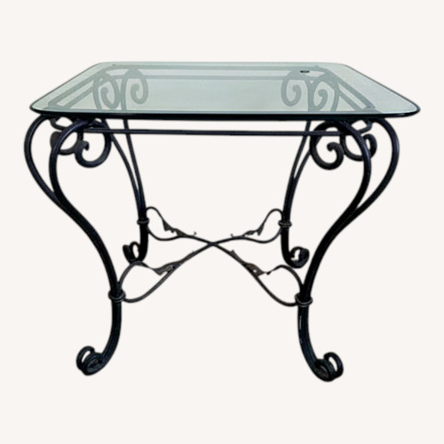 Used Vintage/Antique Finds Dark Brown Glass Side Table for sale on AptDeco