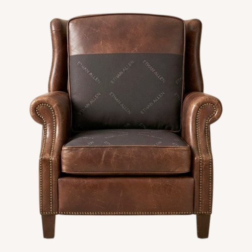 Used Ethan Allen Leather Recliner with Nailhead Trim for sale on AptDeco
