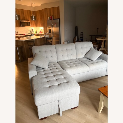 Used Wayfair Light Gray 2 Piece Sectional for sale on AptDeco