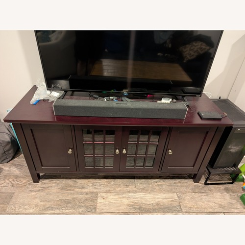 Used Mckinnis Dark Brown Wood Media Storage for sale on AptDeco