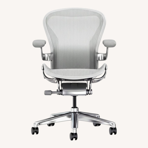 Used Herman Miller Aeron Chair (Size B) in Light Grey for sale on AptDeco