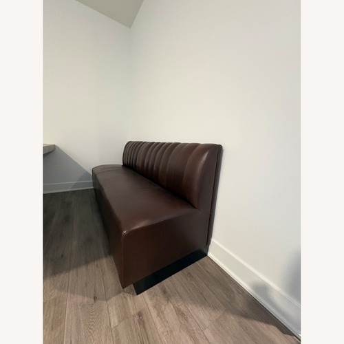 Used Pottery Barn Dark Brown Leather Benches for sale on AptDeco