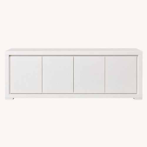 Used White High Gloss Media Storage/Console for sale on AptDeco