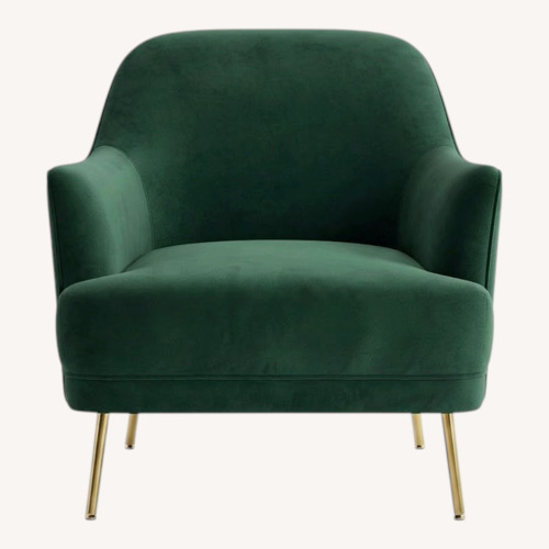 Used World Market Green Velvet Chair for sale on AptDeco