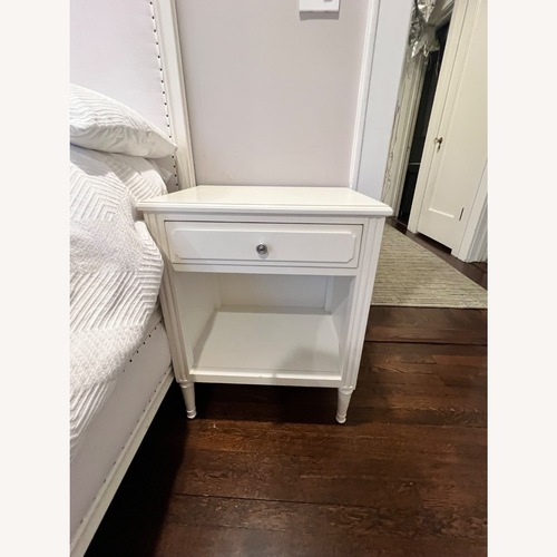 Used Restoration Hardware Teen White Marcelle Wood Nightstands for sale on AptDeco