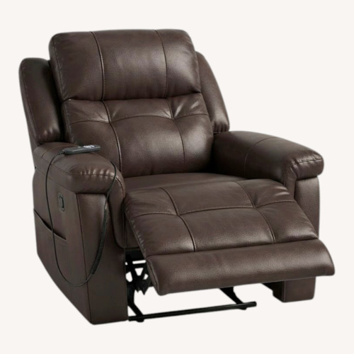 Used Dark Brown Leather Recliner for sale on AptDeco