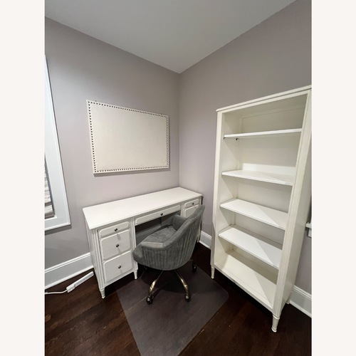 Used Restoration Hardware Teen Marcelle White Fabric Studded Noticeboard for sale on AptDeco