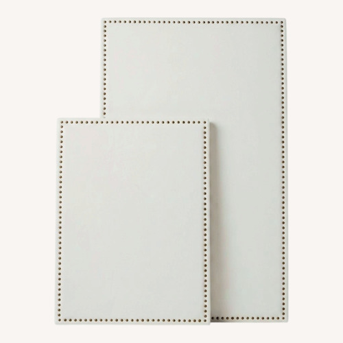 Used Restoration Hardware Teen Marcelle White Fabric Studded Noticeboard for sale on AptDeco